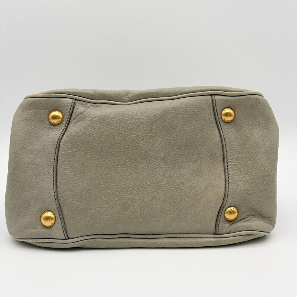 PRADA Gray Leather Shoulder Bag - Picture 8 of 16